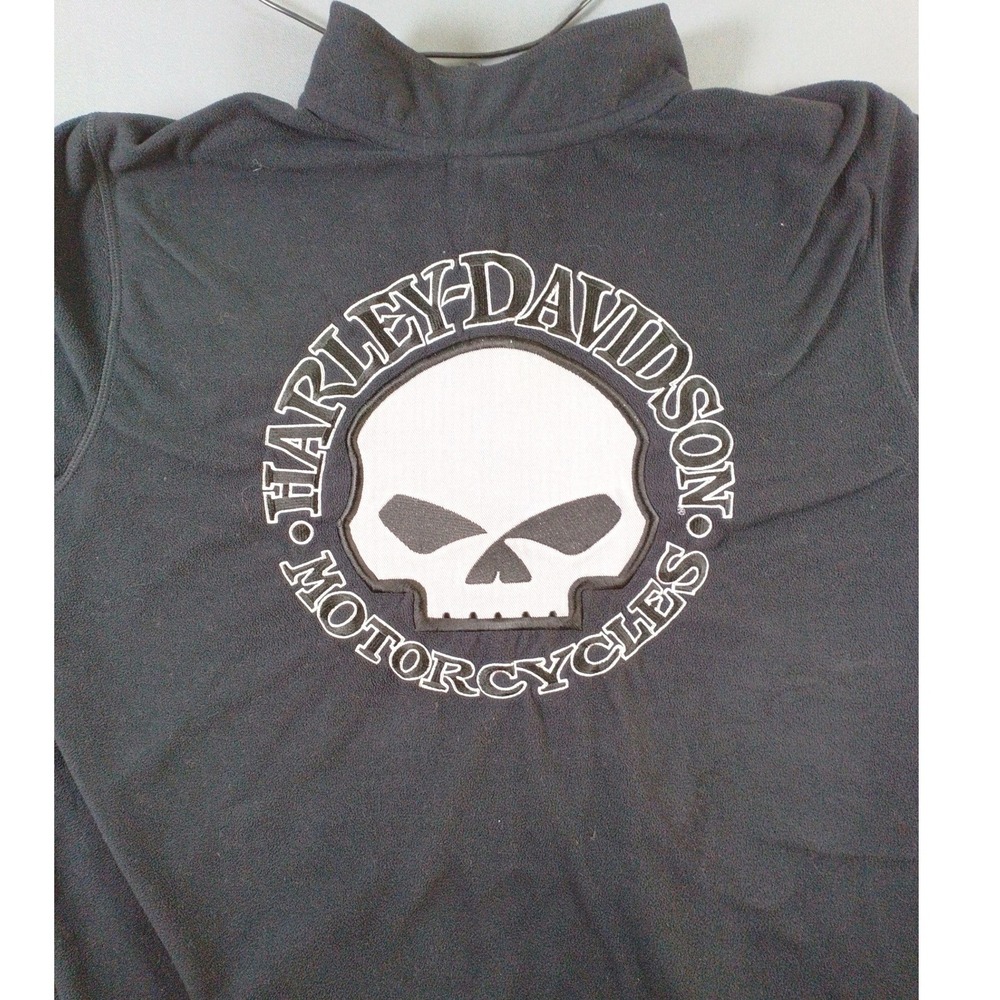 Harley-Davidson Willie G Skull Quarter Zip Fleece XL Biker Moto Motorcycle Gift